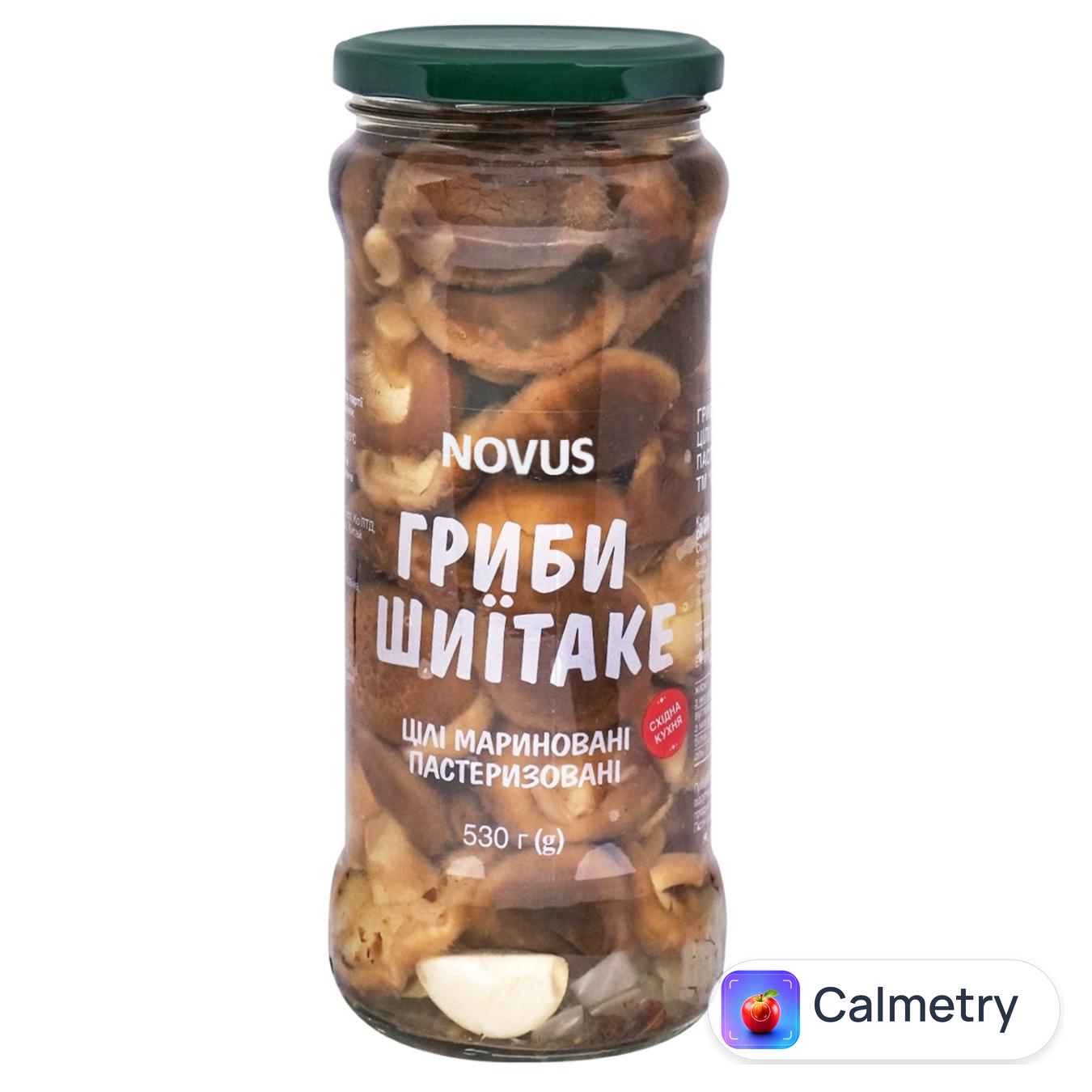 Шиїтаке Novus цілі мариновані 530г — фото продукту