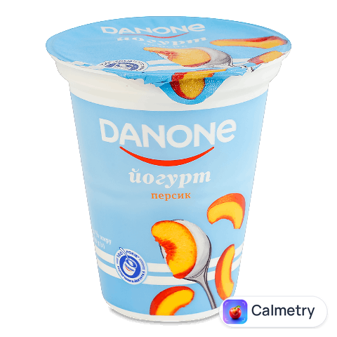 Йогурт Danone Персик 3,2%, стакан, 260г