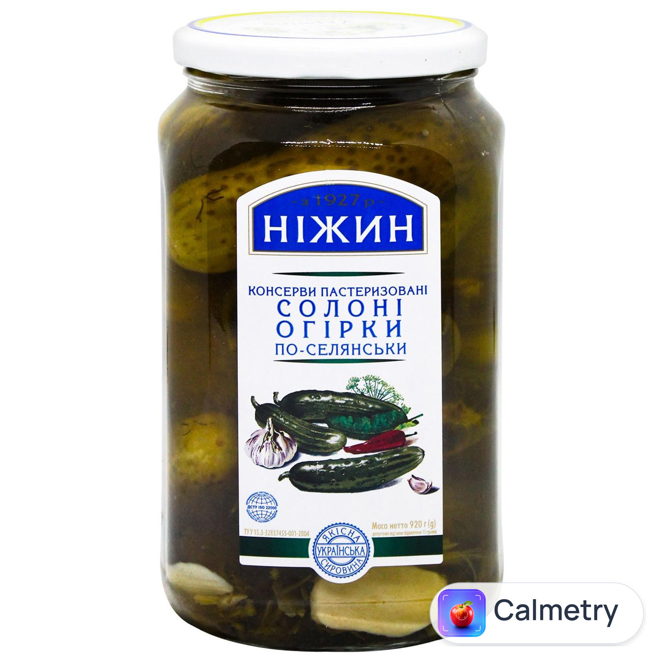 Огірки Ніжин По-Селянськи солоні 920г — фото продукту