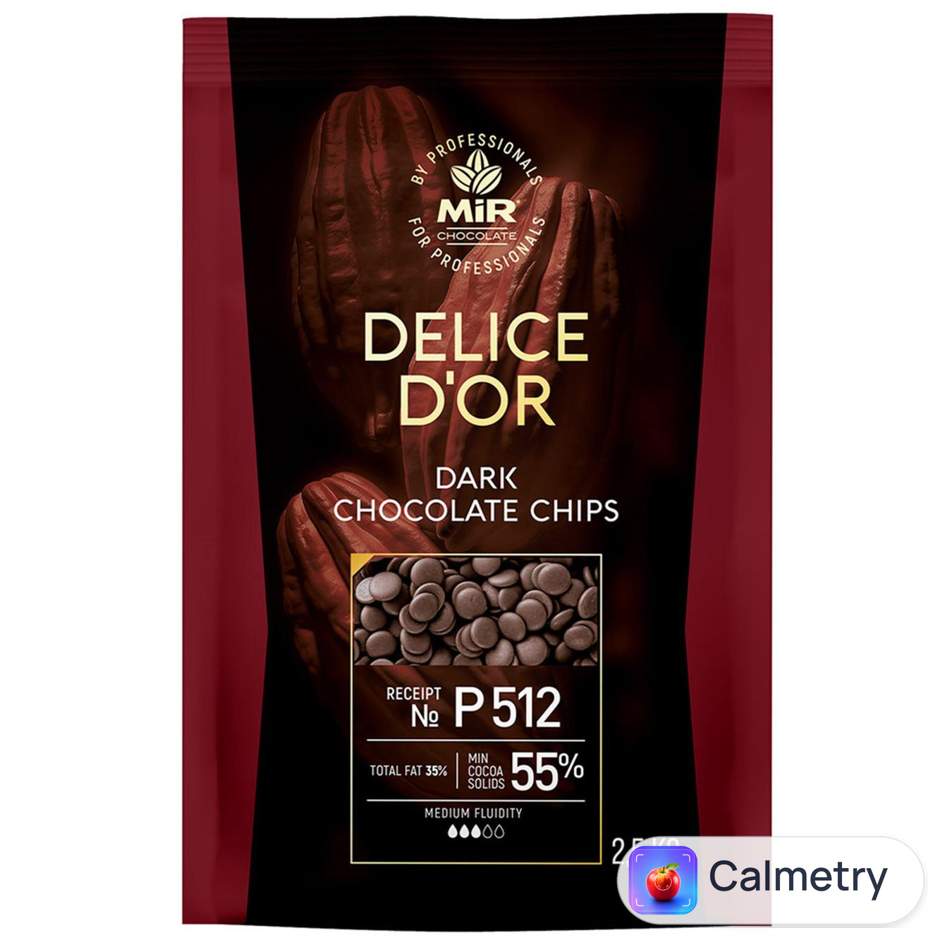 Шоколад чорний MiR Delice D'or диски Р512 55% 2,5кг — фото продукту