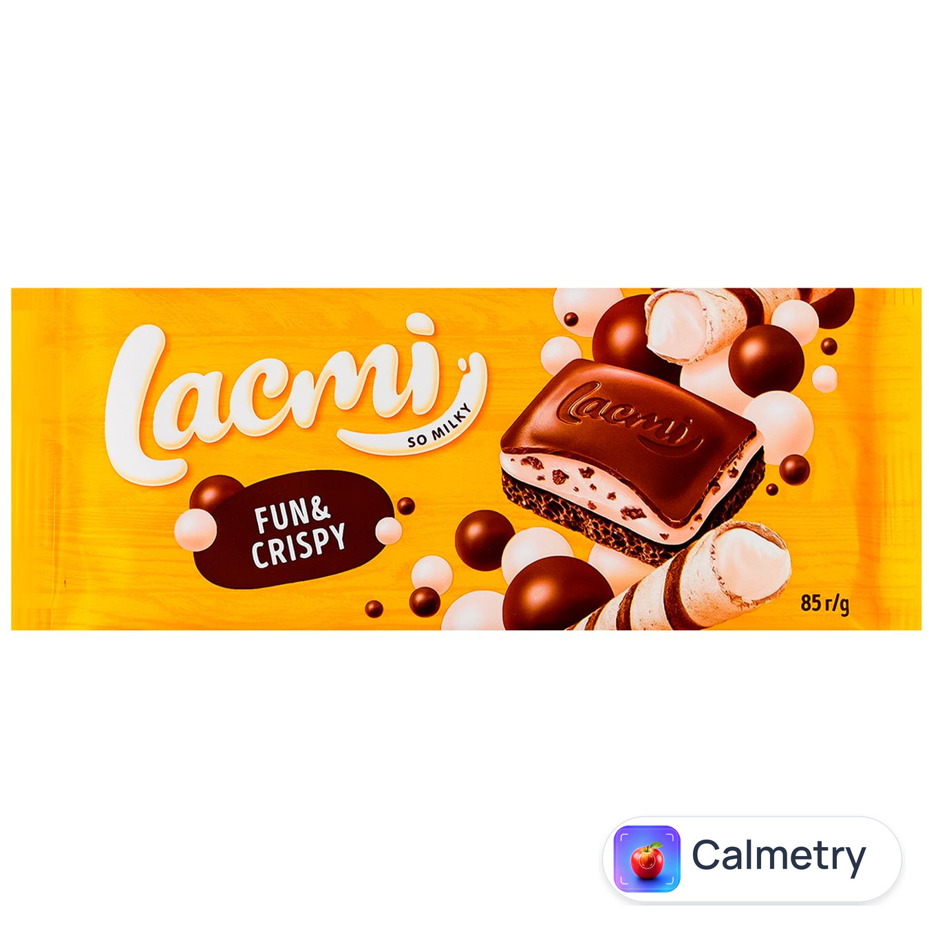 Шоколад Roshen Lacmi Fun&Crispy молочний пористий 85г