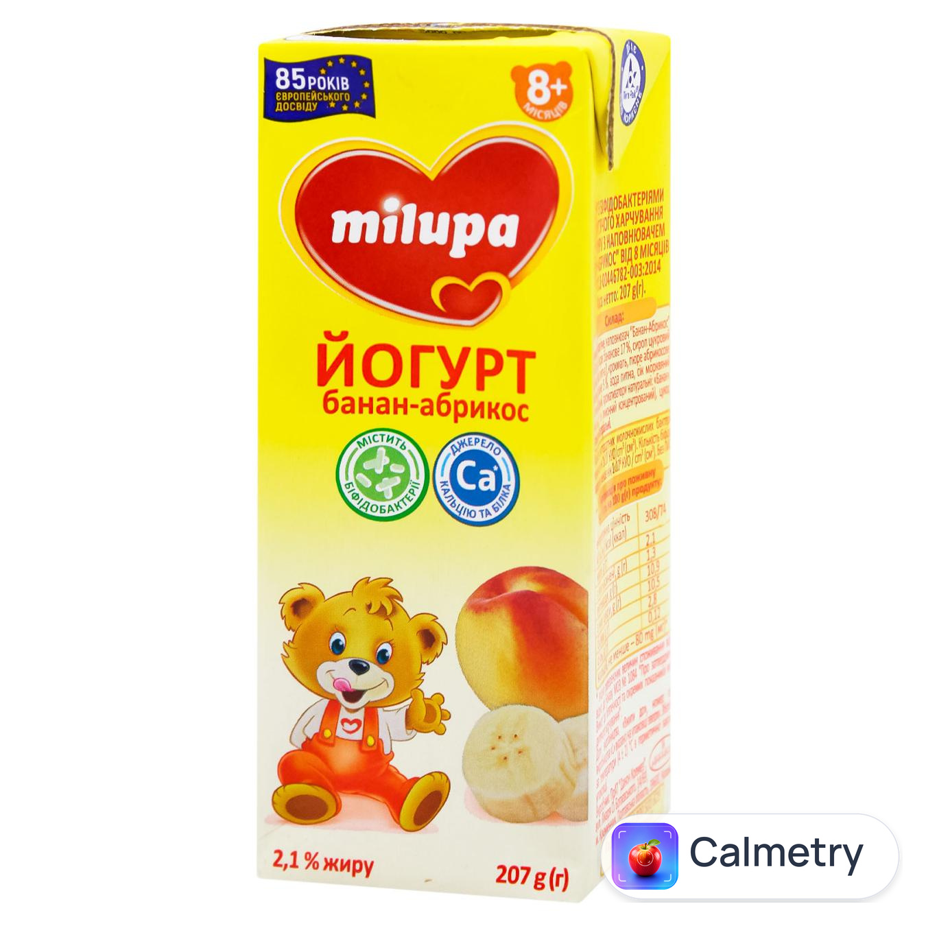 Йогурт Milupa Банан-Абрикос 2,1% 207г