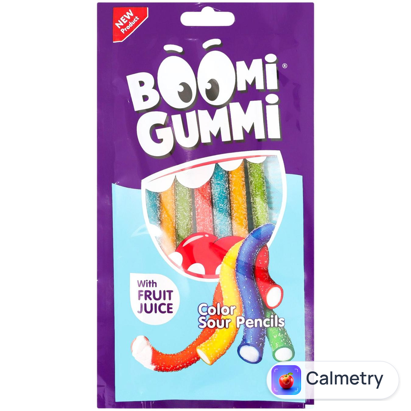 Цукерки Boomi Gummi Color Sour Pencils желейні 70г — фото продукту