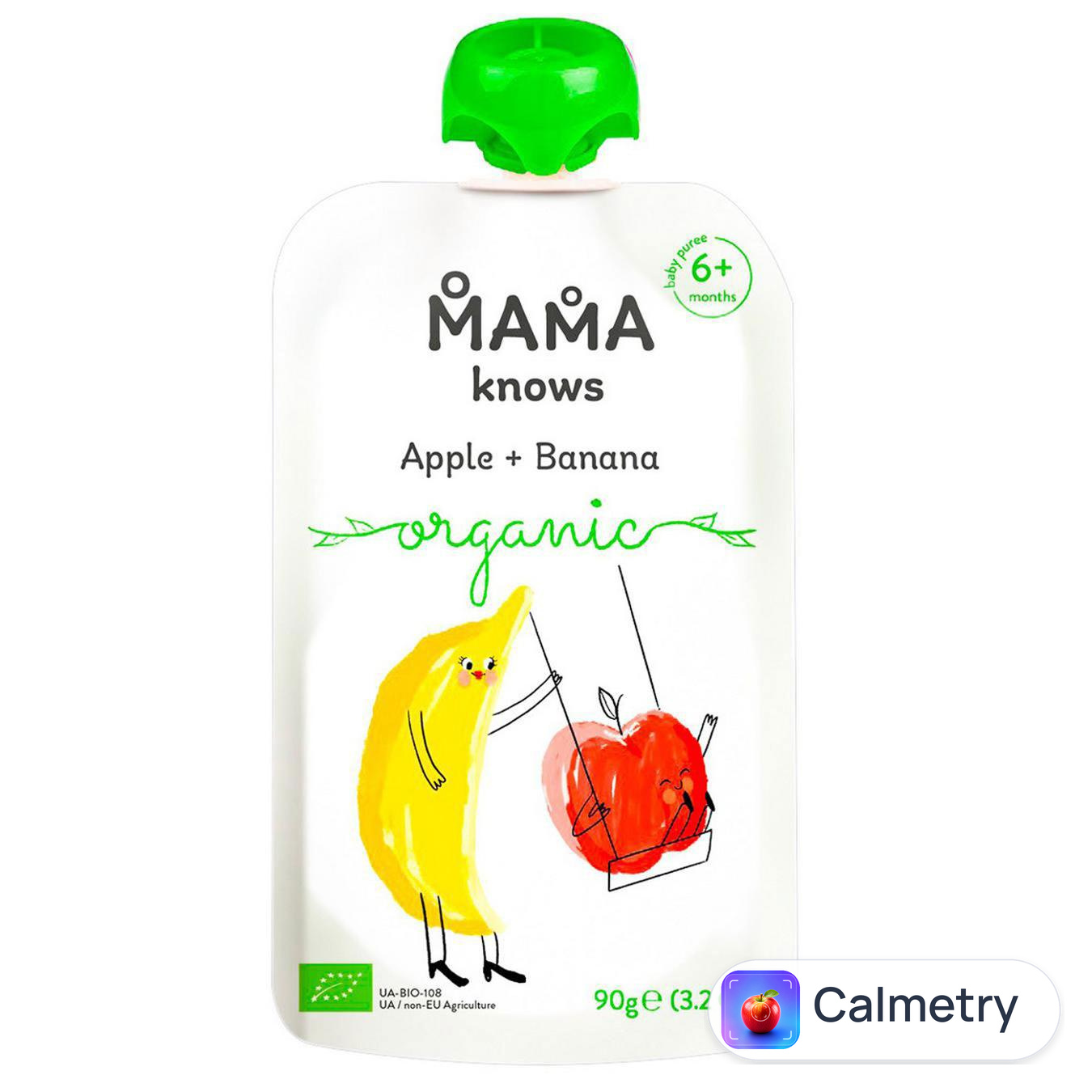 Пюре Mama knows органічне яблуко-банан 90г