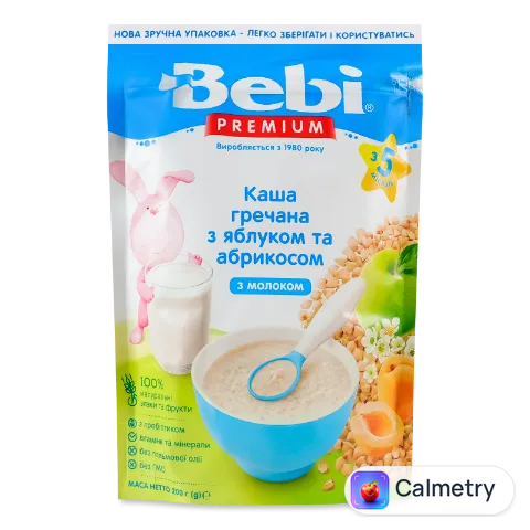 Каша гречана Bebi молочна яблуко-абрикос