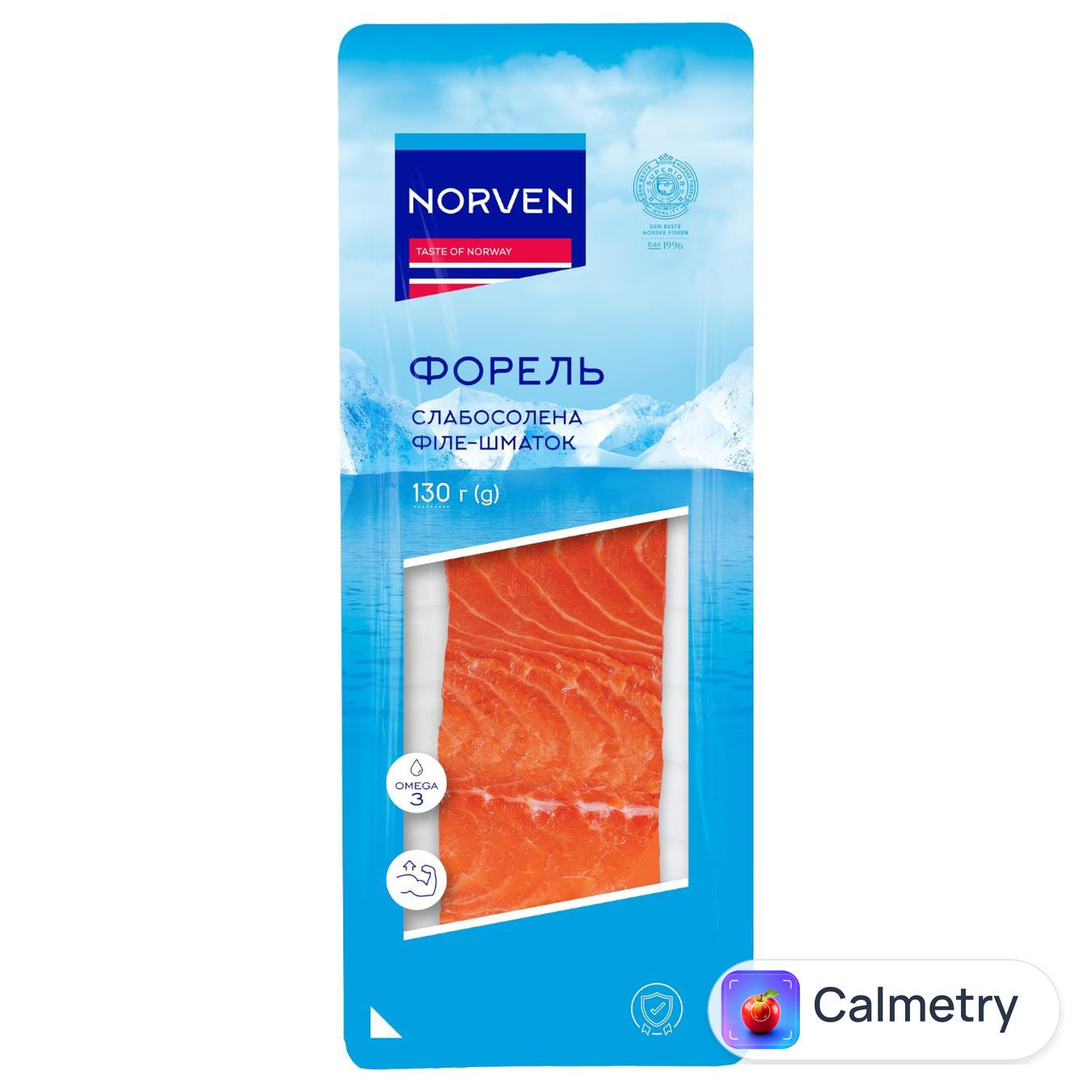 Форель Norven філе-шматок слабосолена 130г