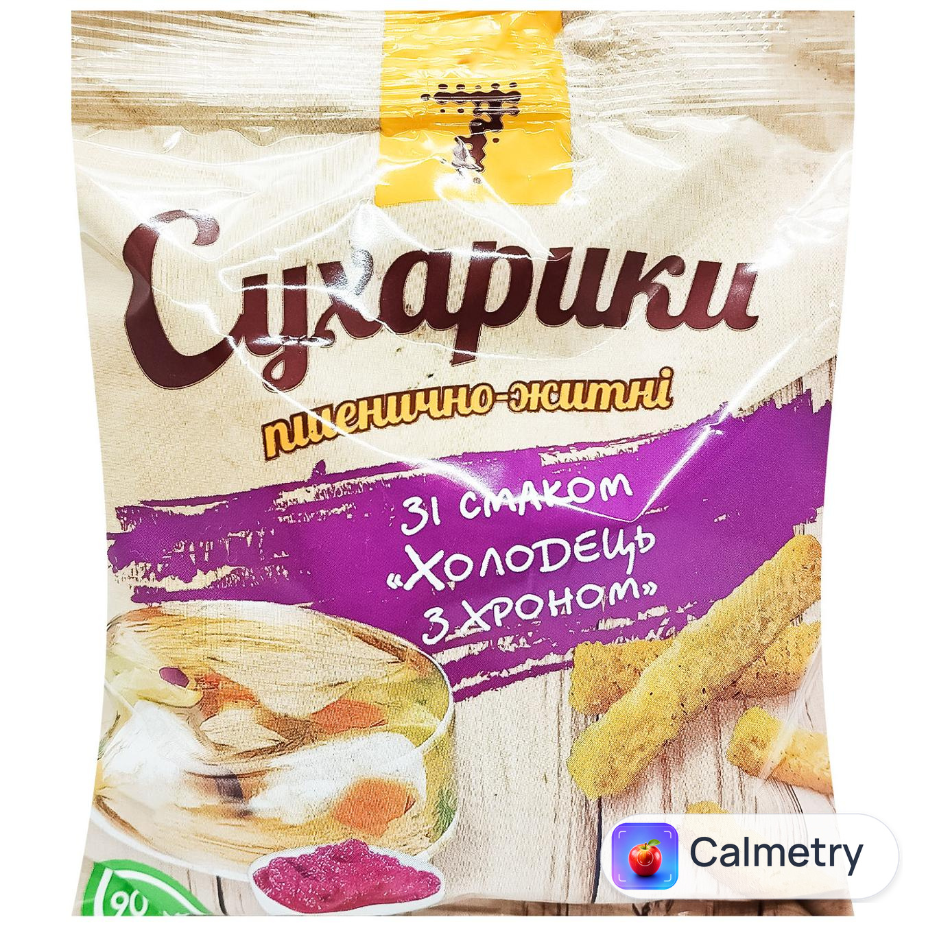Сухарики 7 пшеничні зі смаком холодцю з хріном 90г