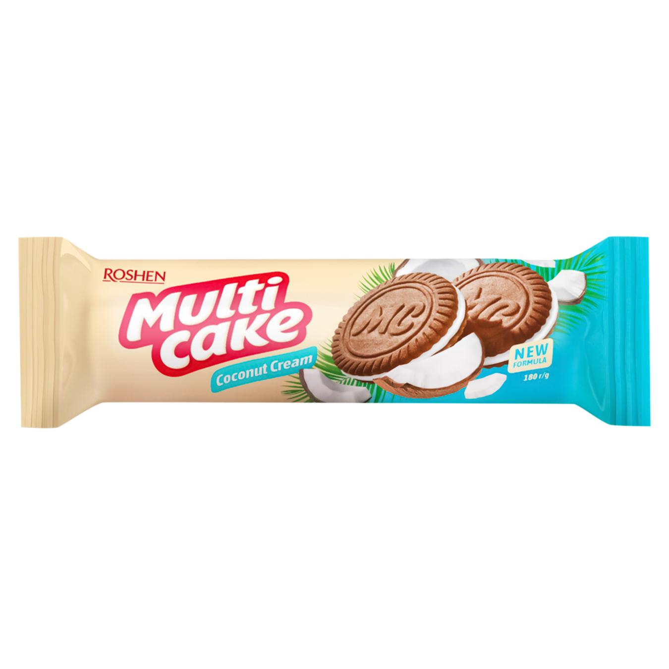 Печиво Roshen Multicake Кокос-крем 180г — фото продукту