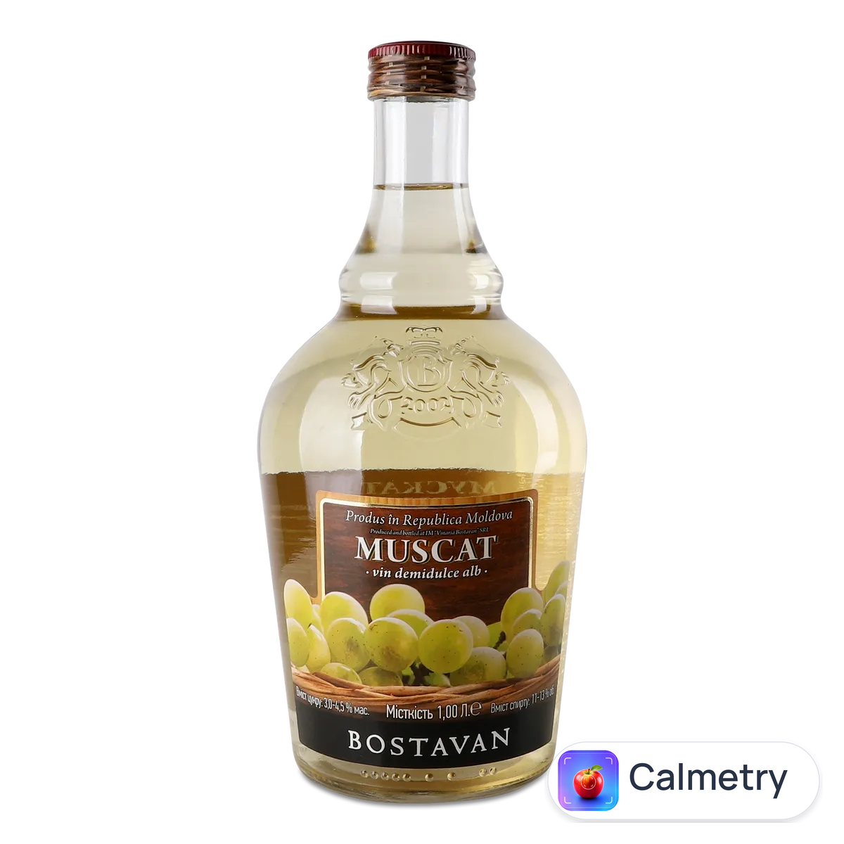 Вино Bostavan «Мускат» біле напівсолодке 1л