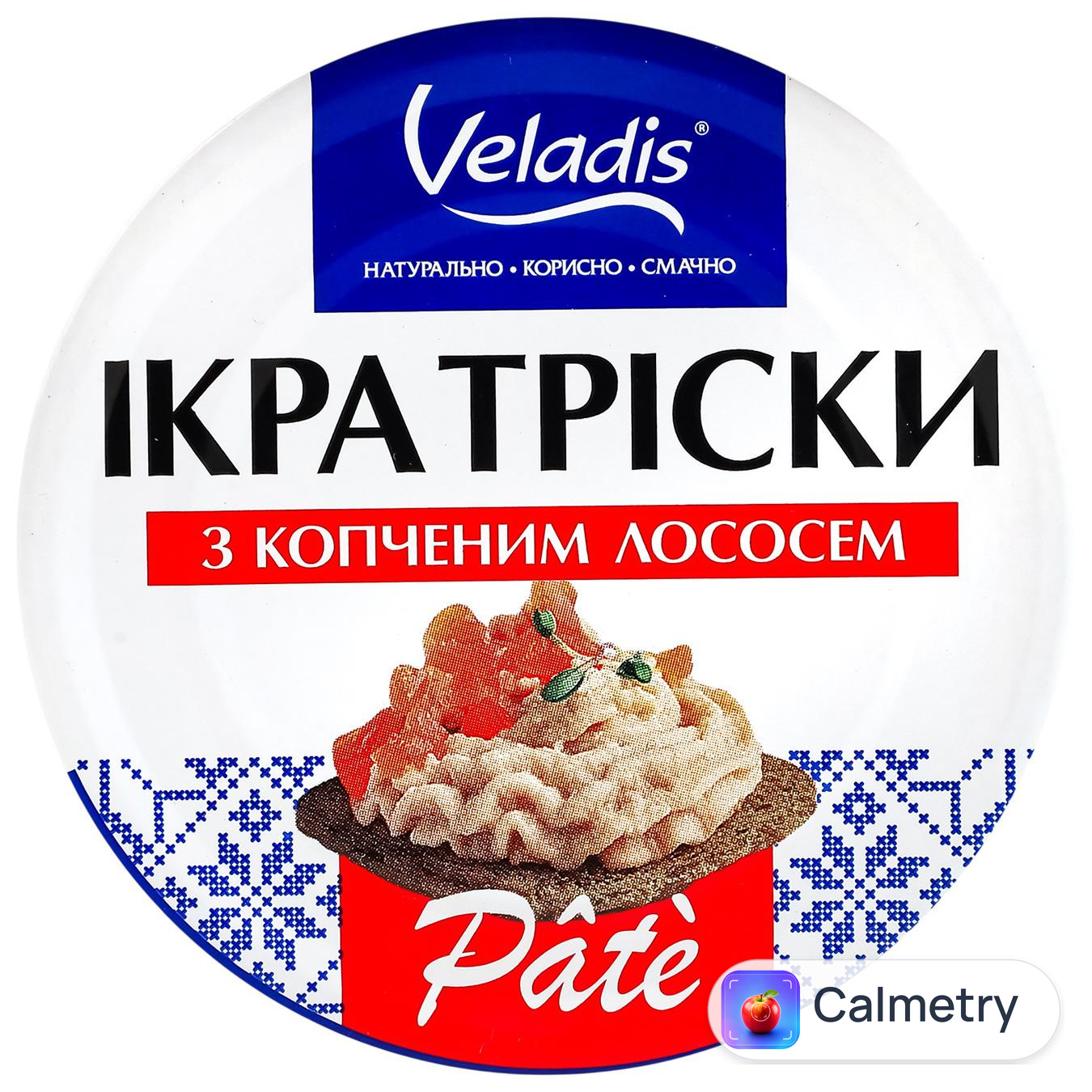 Ікра тріски Veladis Pate з копченим лососем 100г — фото продукту
