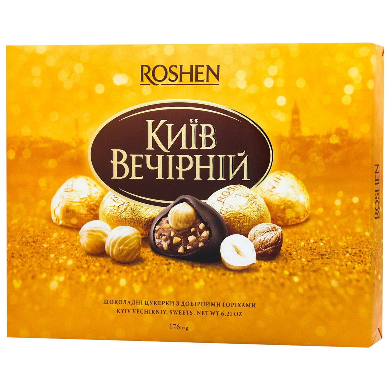 Цукерки Roshen Київ вечірній 176г — фото продукту