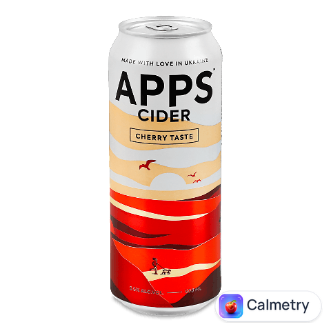 Сидр Apps зі смаком вишні солодкий газований з/б, 0,5л