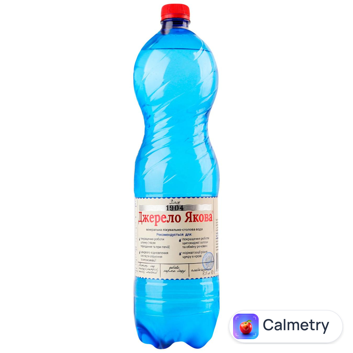 Вода мінеральна Джерело Якова слабогазована 1,5л — фото продукту