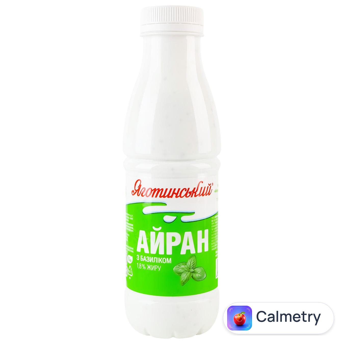 Айран Яготинський з базиліком 1,8% 450г — фото продукту