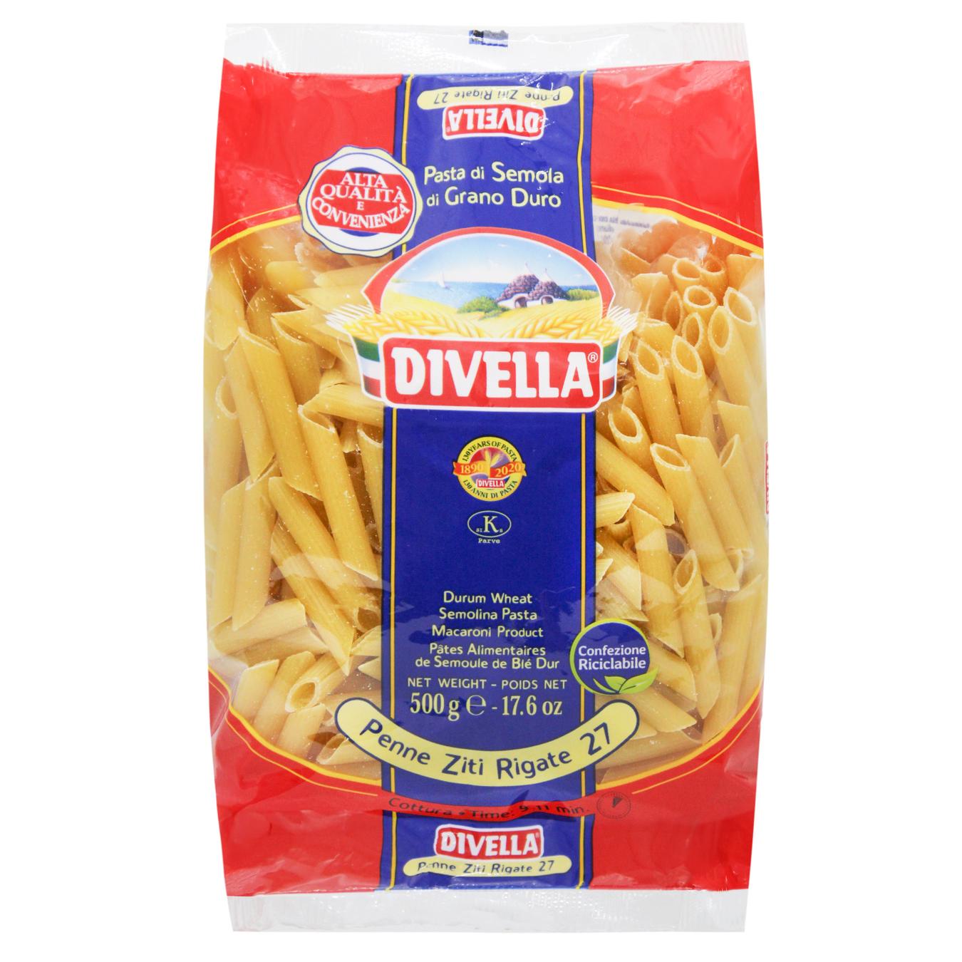 Макаронні вироби Divella Penne Ziti Rigate №27 500г — фото продукту