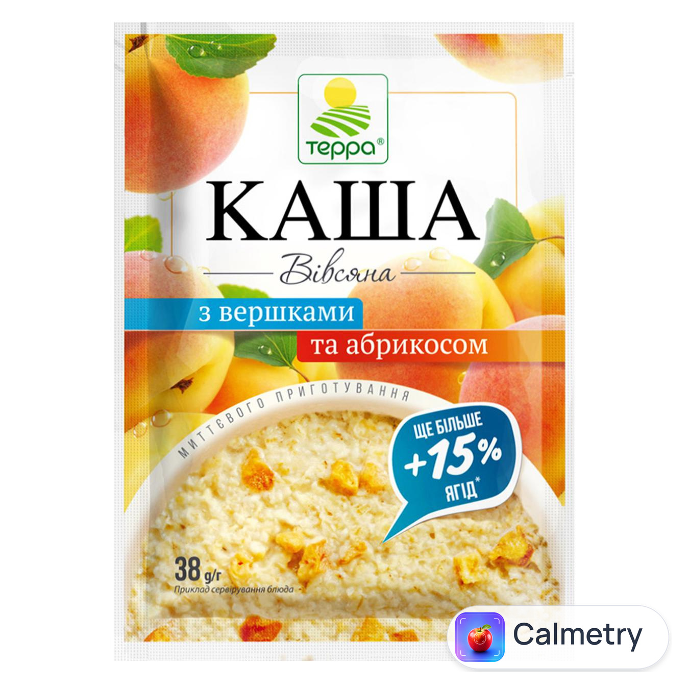 Каша вівсяна Терра з абрикосом та вершками 38г