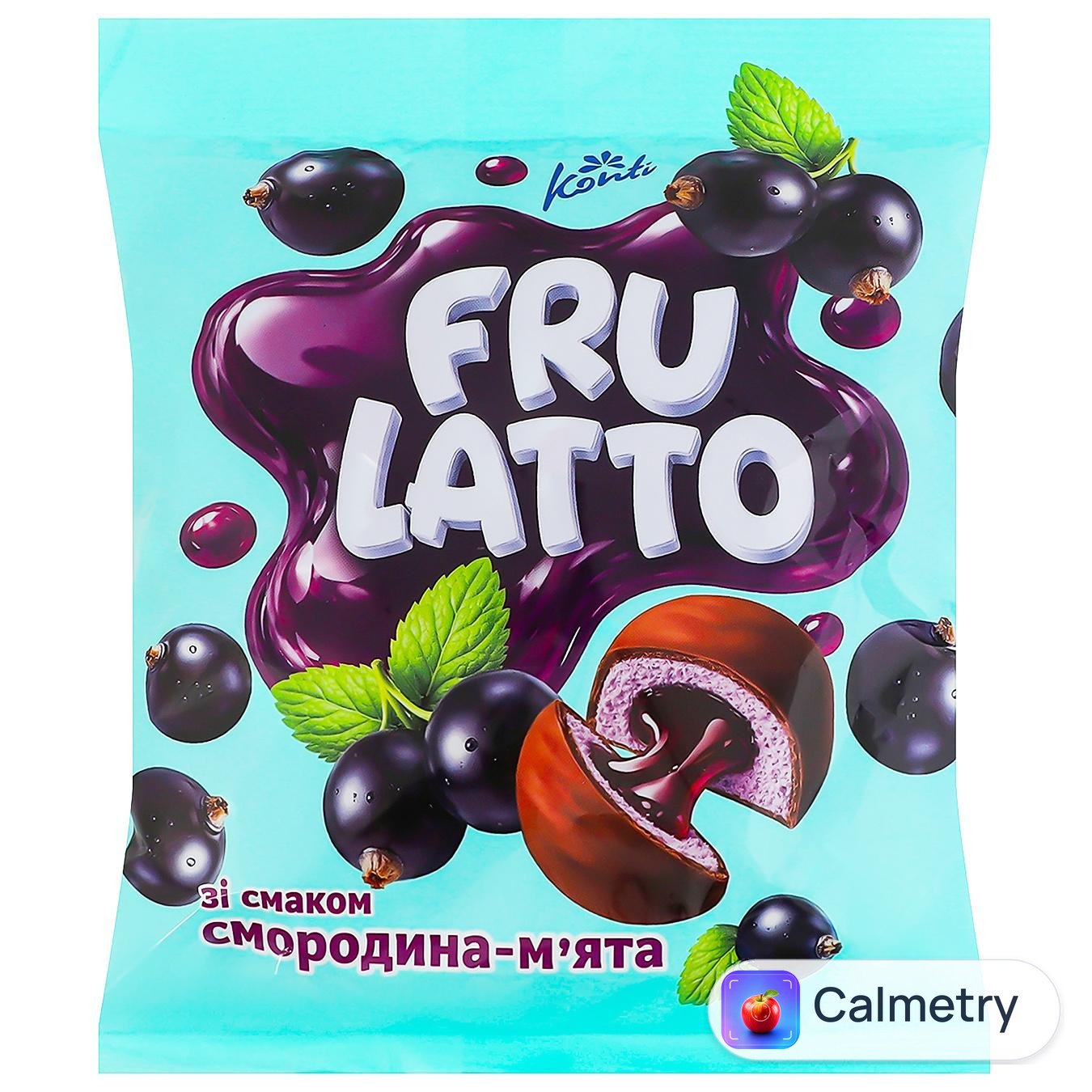Цукерки Konti Frulatto зі смаком смородина-мята 180г
