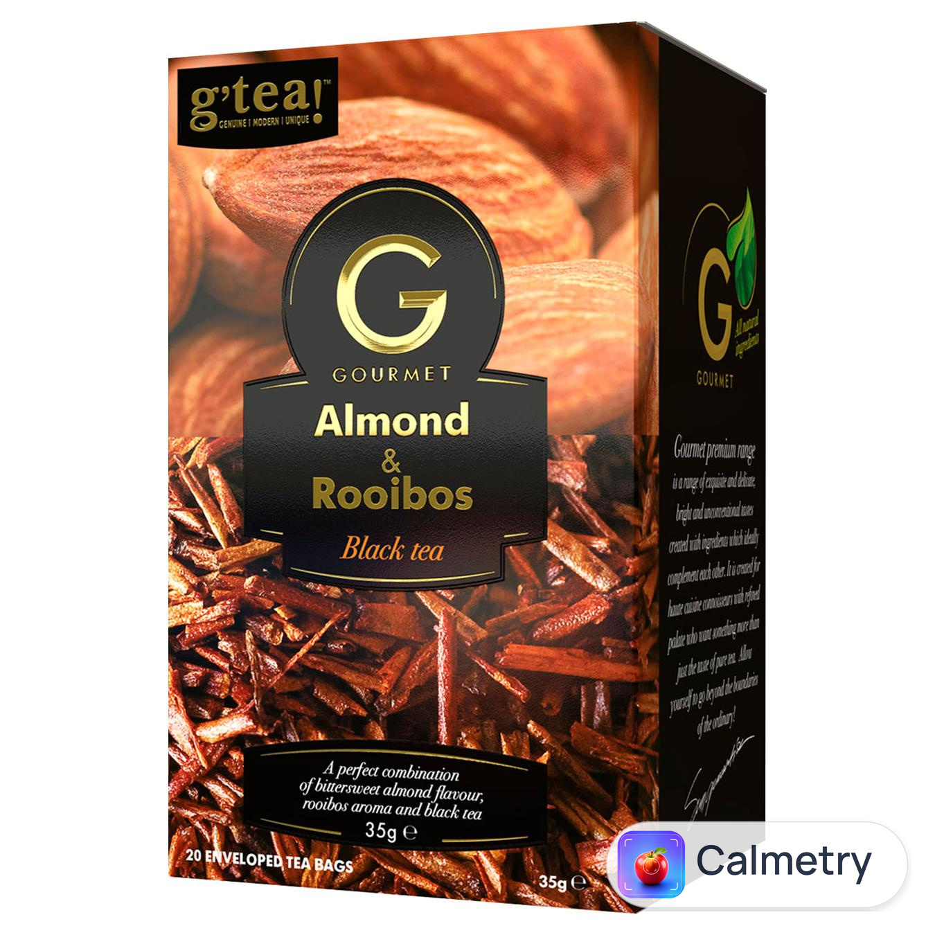 Чай чорний G'tea! Gourmet Мигдаль та ройбуш 1,75г*20шт
