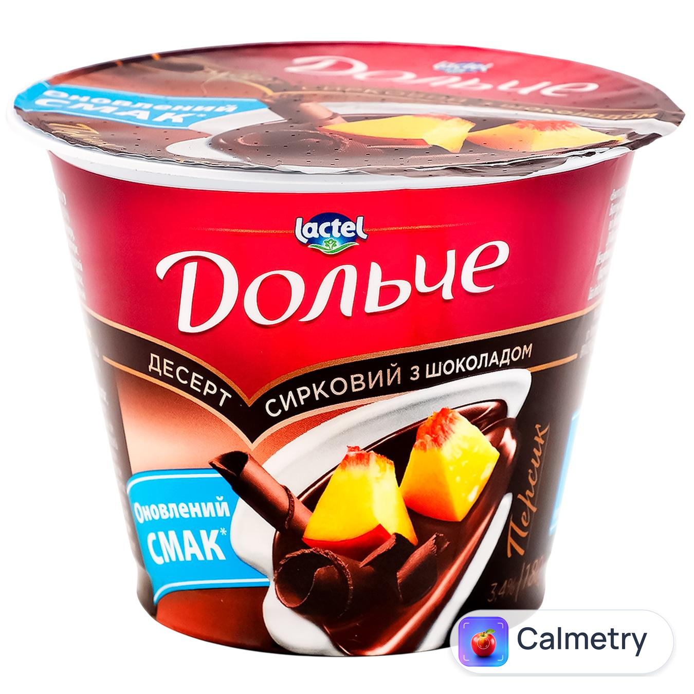 Десерт Дольче персик та шоколад 3,4% 180г
