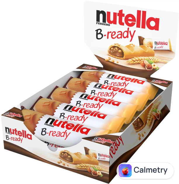 Упаковка вафельних батончиків Nutella з начинкою з горіхової пасти з какао та вафельних кульок 22 г х 10 шт.