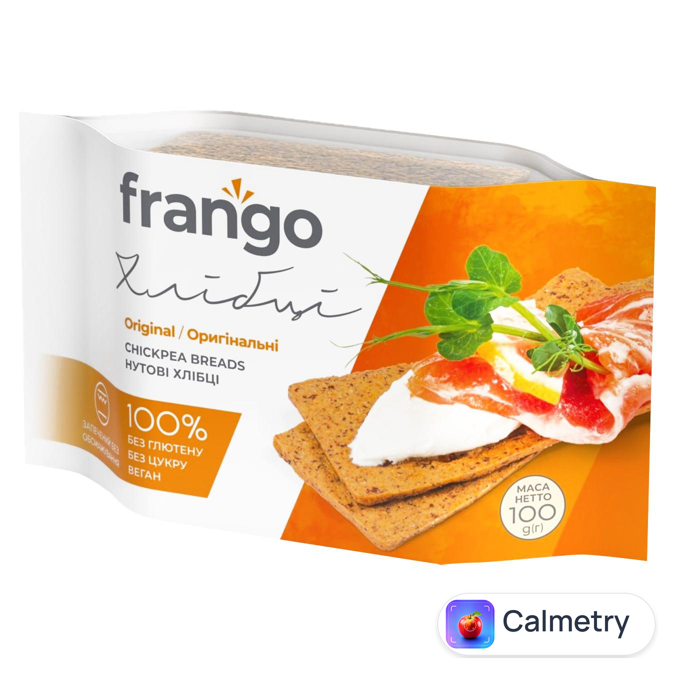 Хлібці Frango нутові оригінальні 100г — фото продукту