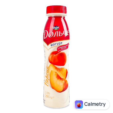 Йогурт Дольче Lactel персик 2,5%, 290г