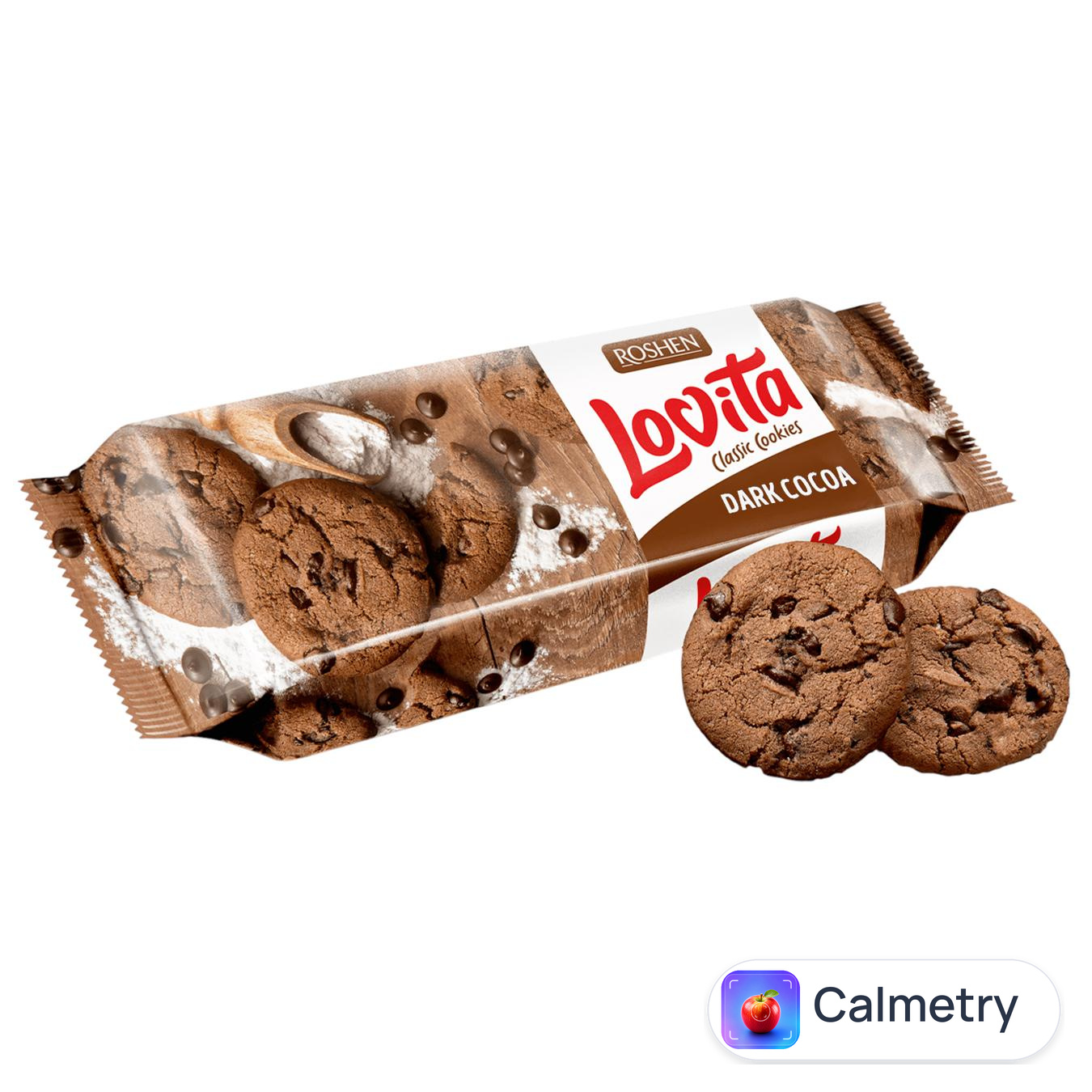 Печиво Roshen Lovita Classic Cookies з какао та кусочками глазурі 150г