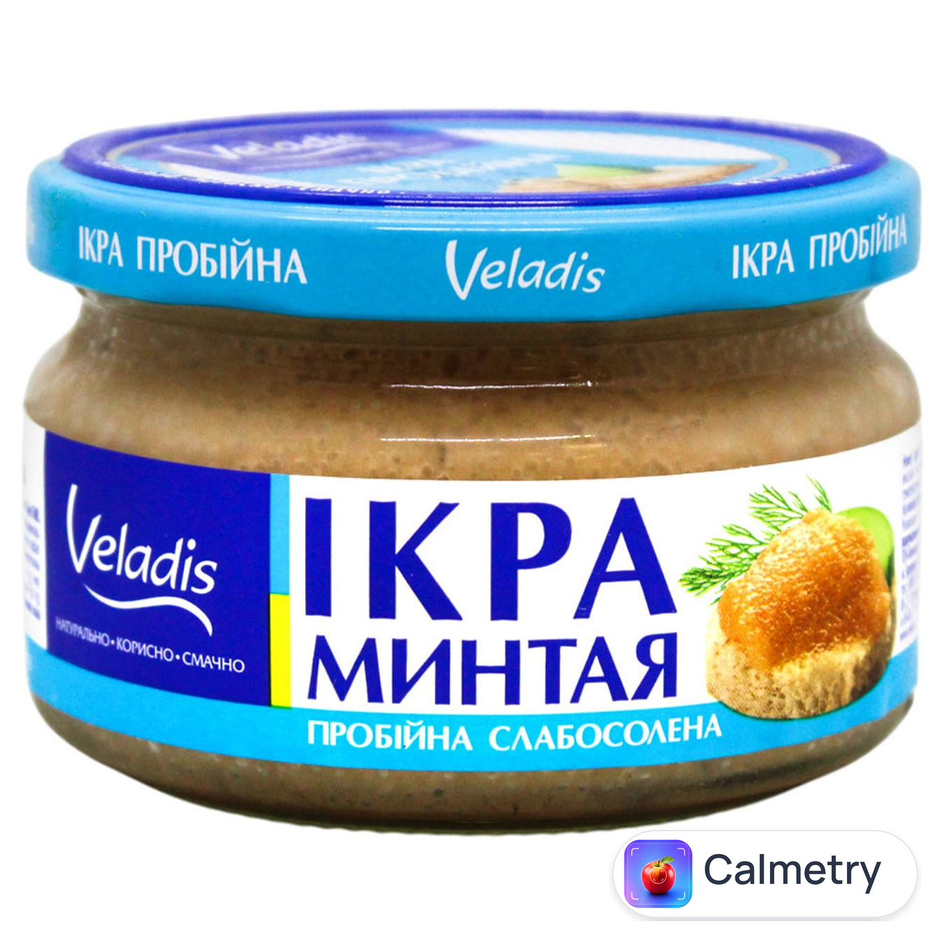 Ікра минтая Veladis пробійна слабосолена 180г — фото продукту