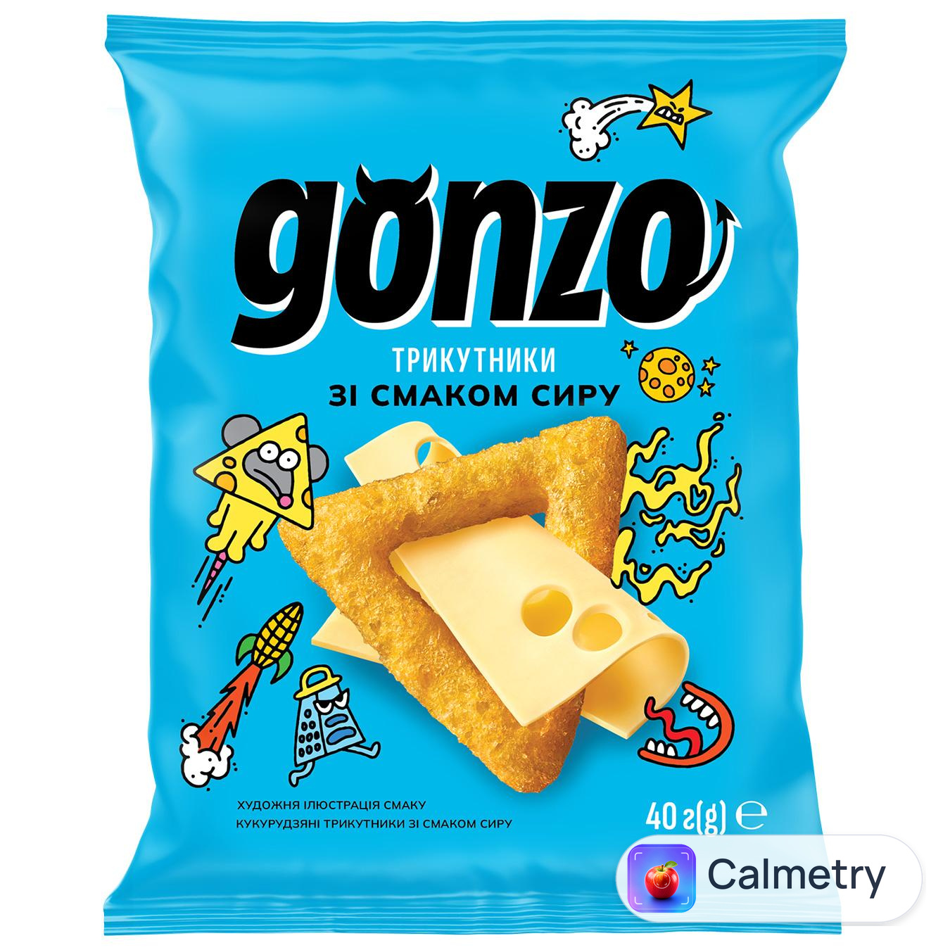 Трикутники кукурудзяні Gonzo зі смаком сиру 40г