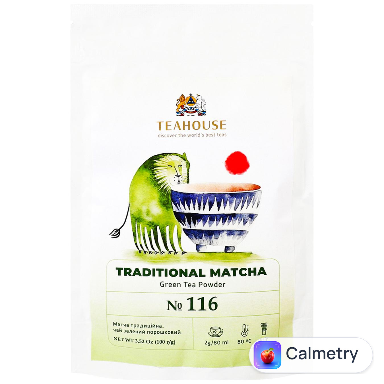 Чай зелений Teahouse Матча традиційна №116 порошковий 100г — фото продукту