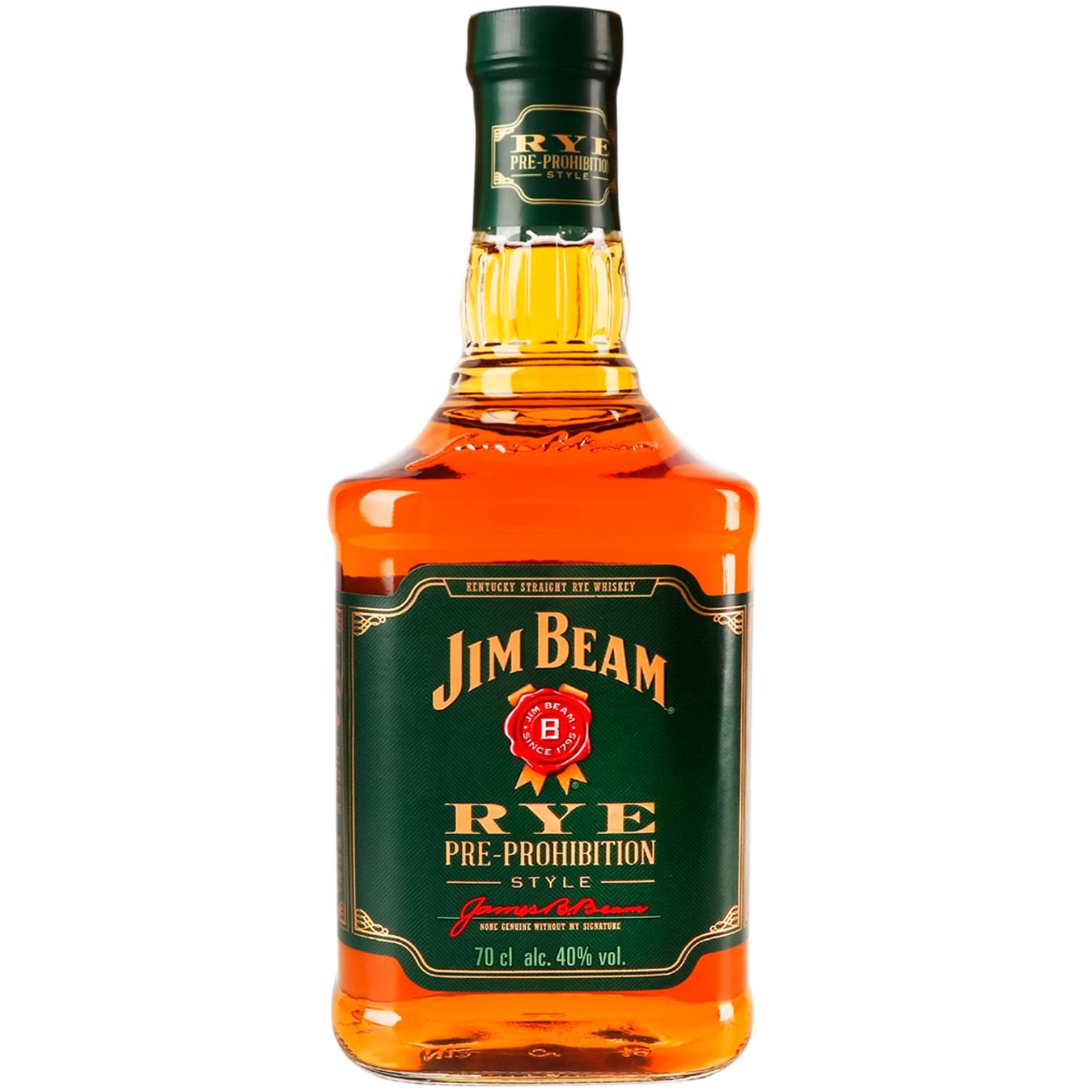 Віскі Jim Beam Rye 40% 0,7л — фото продукту