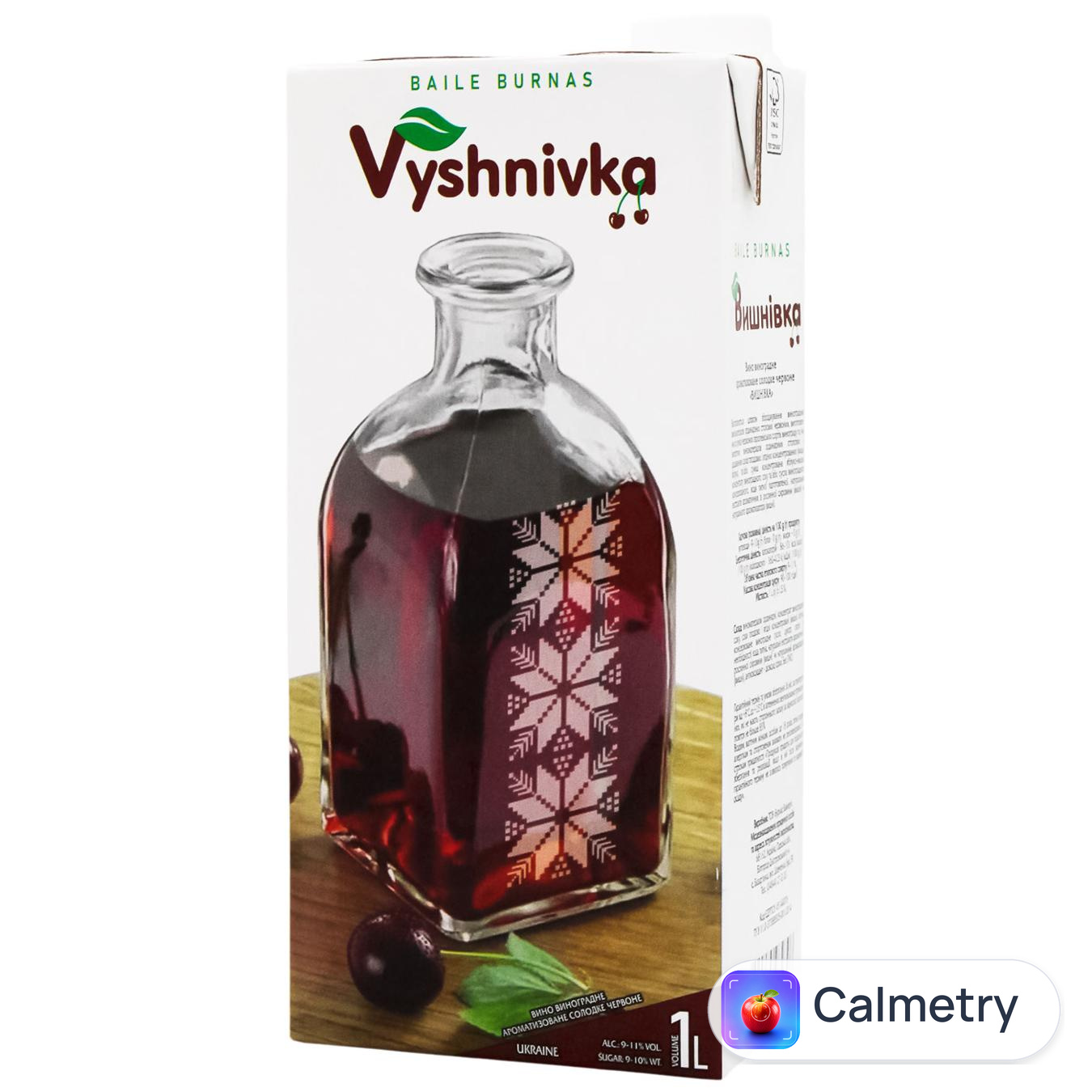 Вино Вишнівка червоне солодке 9-11% 1л Vyshnivka