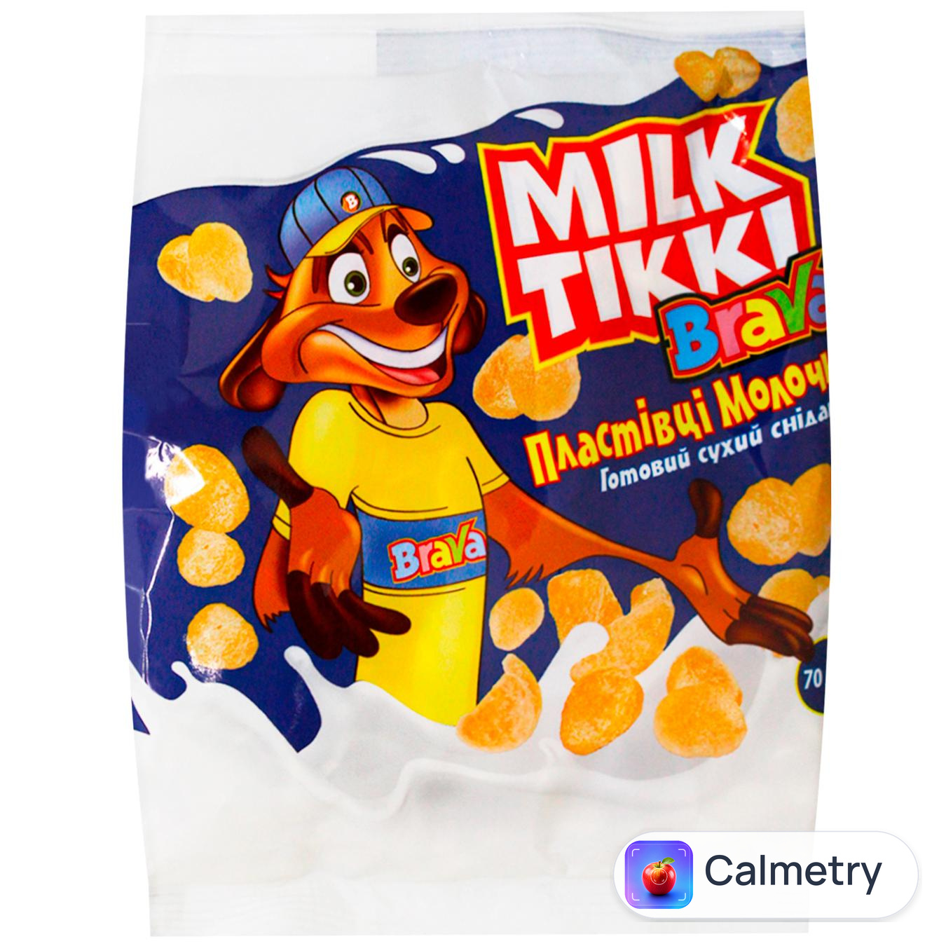 Сніданки сухі Brava Milk Tikki пластівці молочні 70г