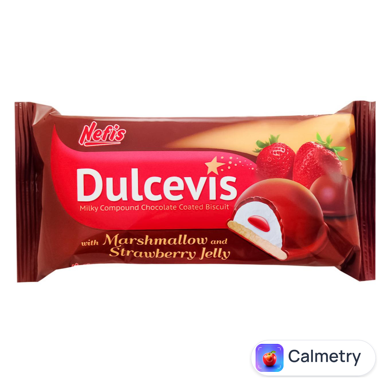 Печиво Nefis Dulcevis з маршмелоу та полуничним желе 70г