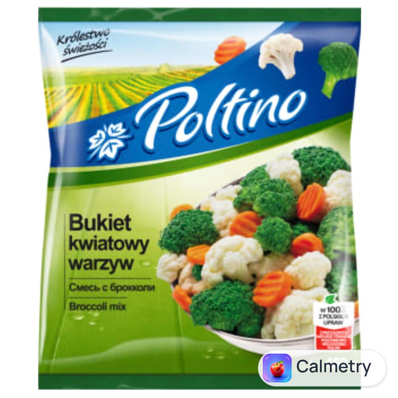 Суміш овочева Poltino з брокколі швидкозаморожена 450г