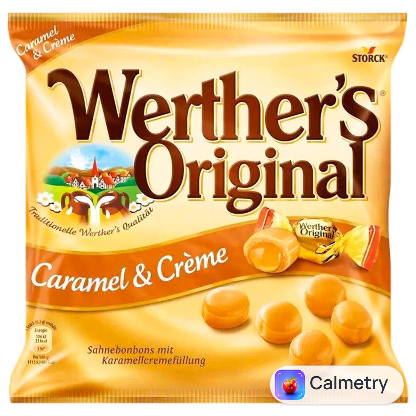 Цукерки Werthers Original вершкова карамель з начинкою 80г — фото продукту