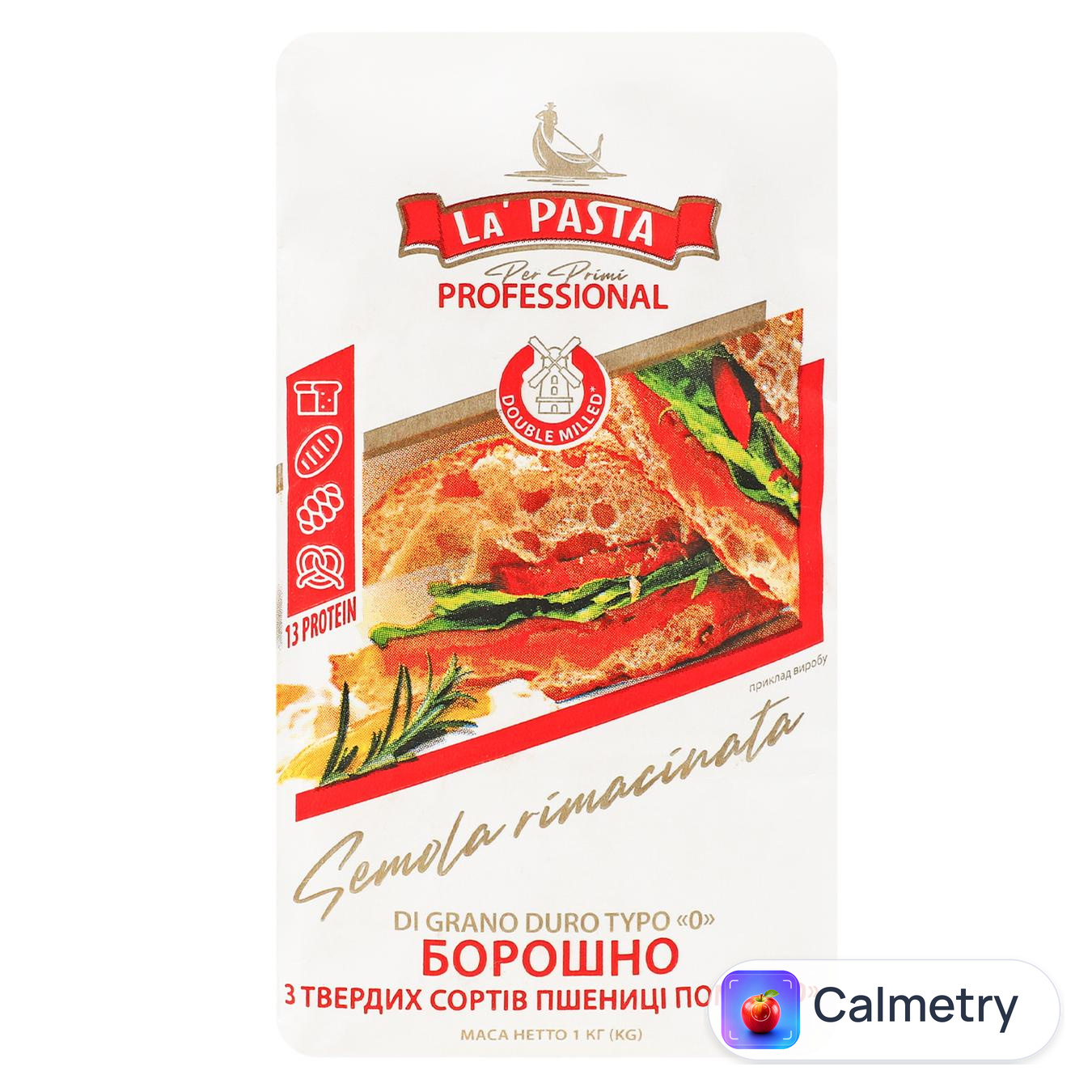 Борошно пшеничне La Pasta Professional з твердих сортів 1кг — фото продукту