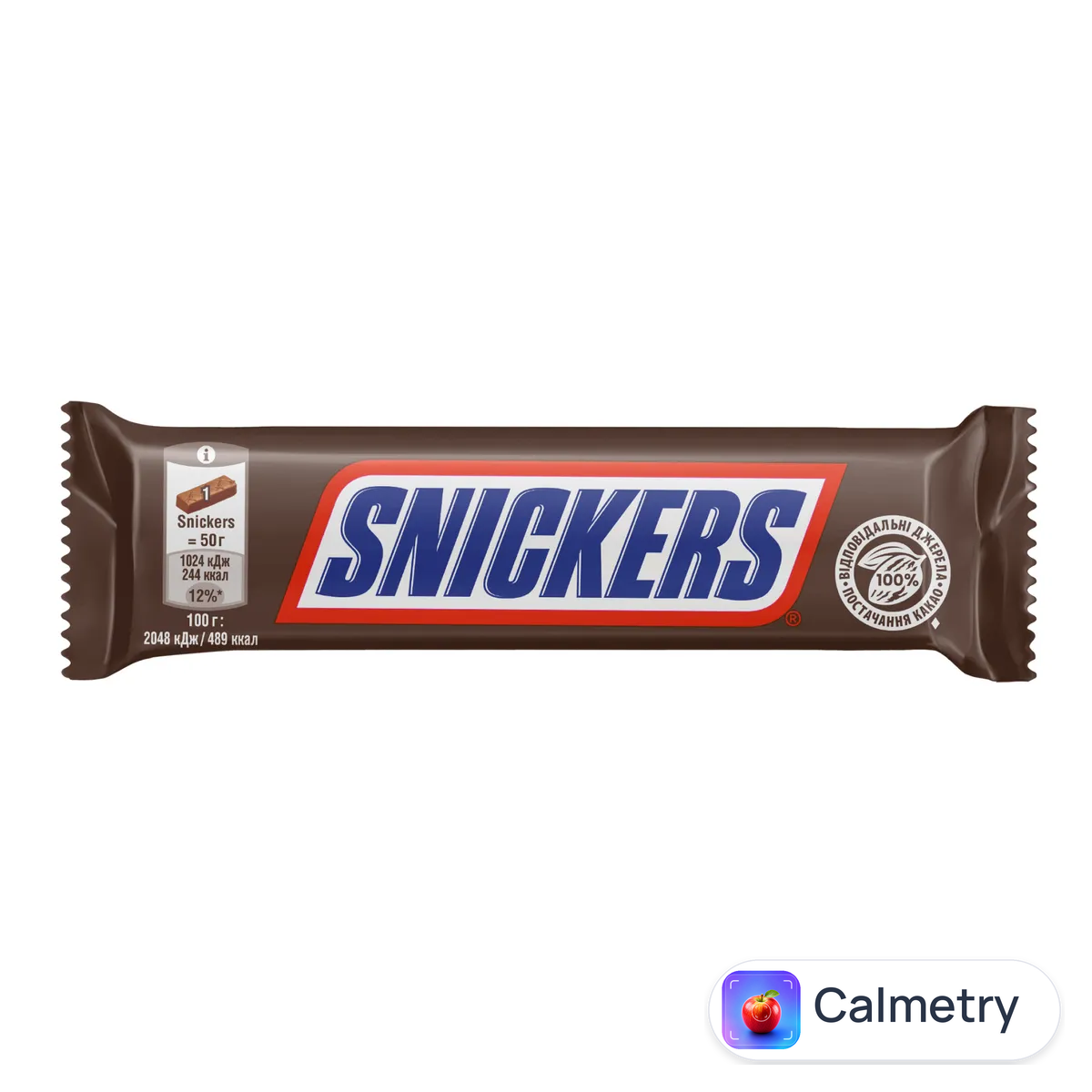 Шоколадний батончик Snickers зі смаженим арахісом 50г