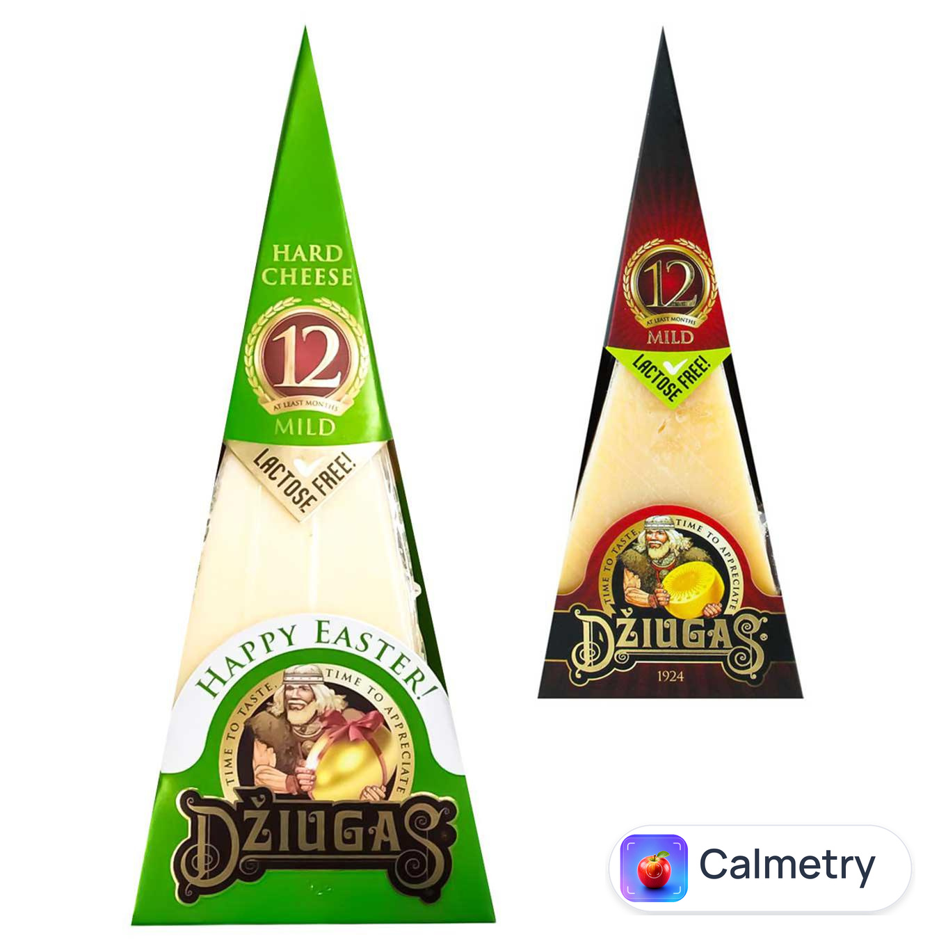 Сир Dziugas Mild безлактозний 12 місяців 40% 180г — фото продукту
