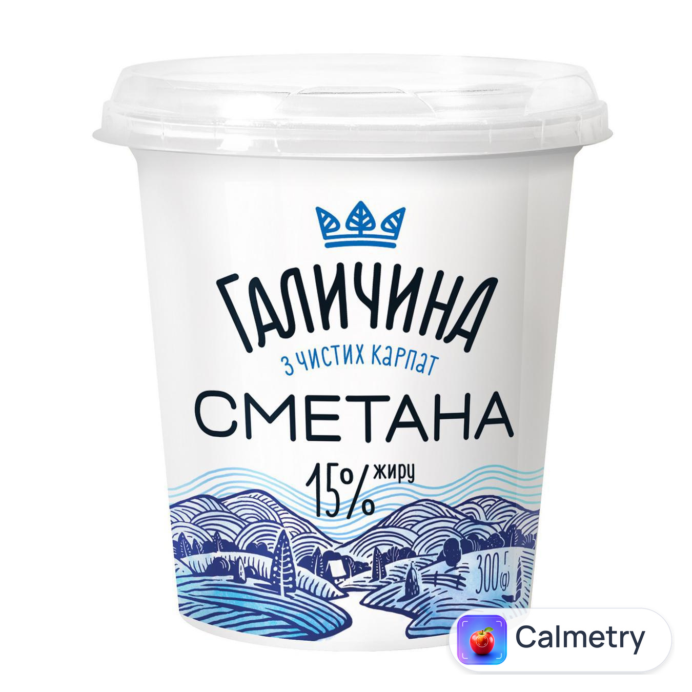 Сметана Галичина 15% 300г