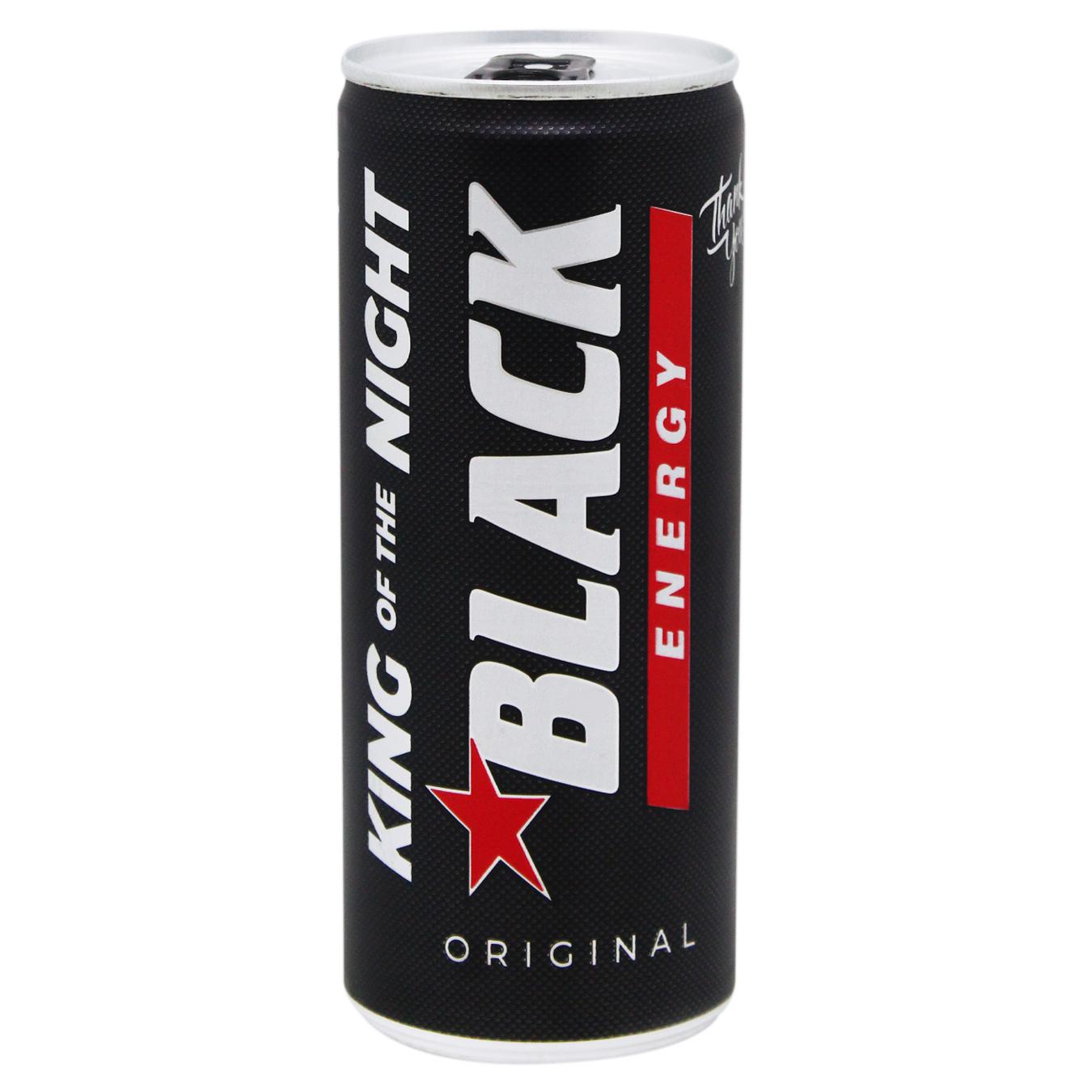 Напій енергетичний Black Energy Original сильногазований 250мл — фото продукту