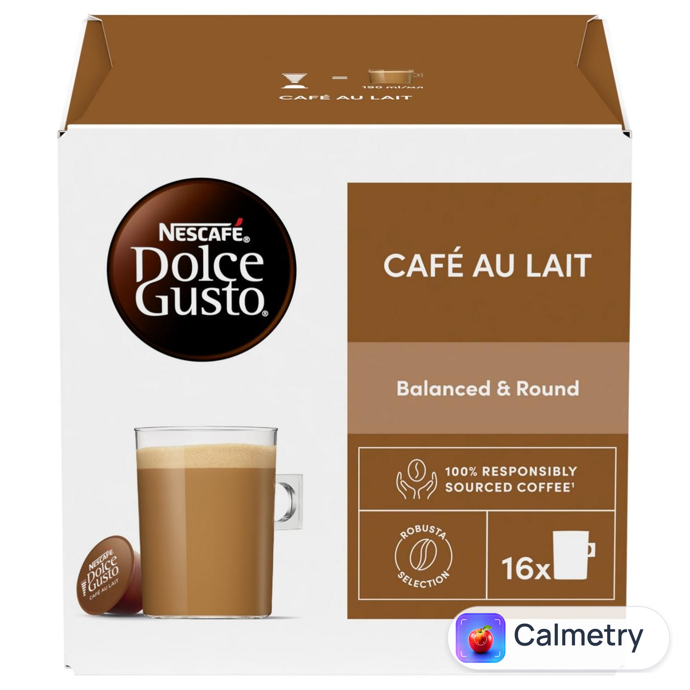 Кава в капсулах NESCAFÉ® DOLCE GUSTO® Café au Lait 10г*16шт — фото продукту