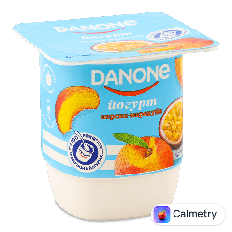 Йогурт Danone персик-маракуйя 1,2% стакан, 115г