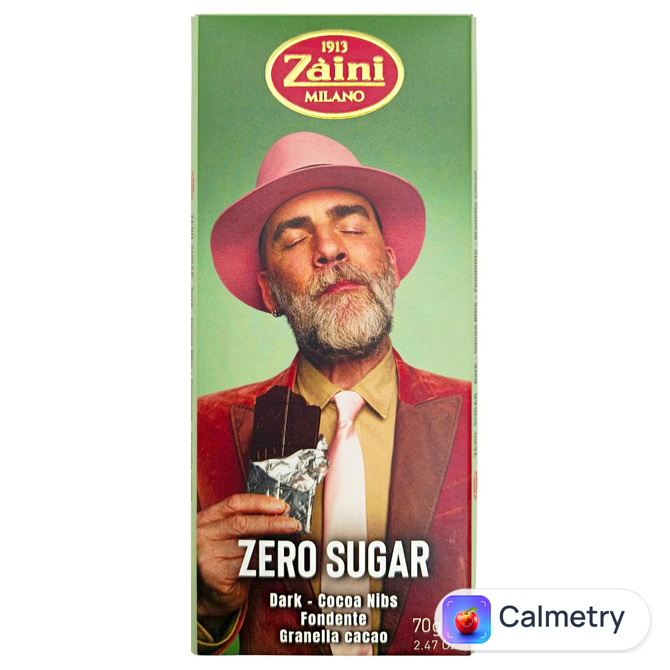 Шоколад чорний Zaini з крихтами без цукру 70г