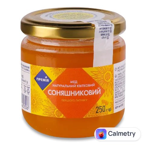 Мед «Премія» натуральний квітковий соняшниковий 250г