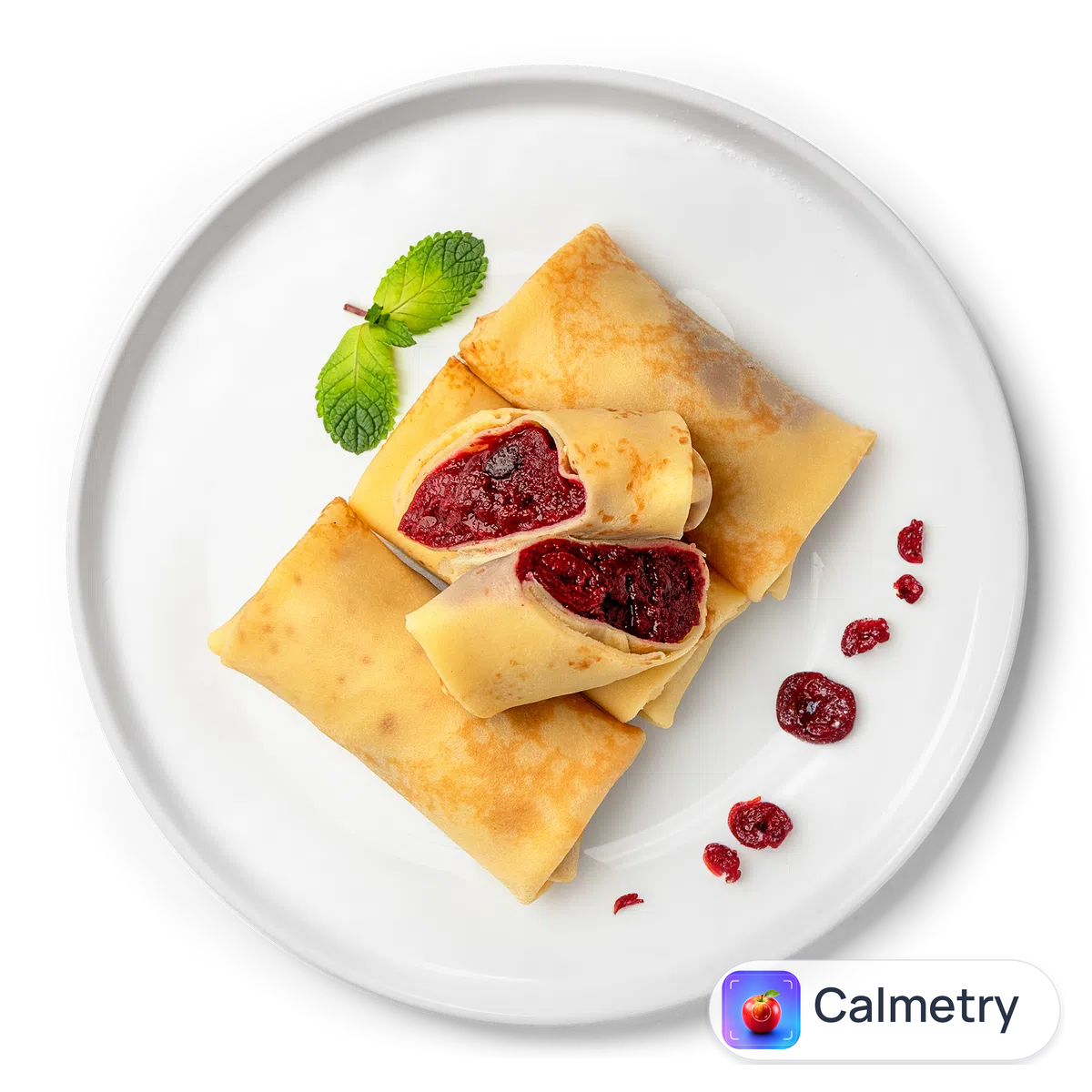 Млинці на молоці з вишнею