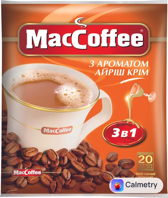 Кавовий напій 3в1 MacCoffee з ароматом айріш крім 18 г x 20 шт