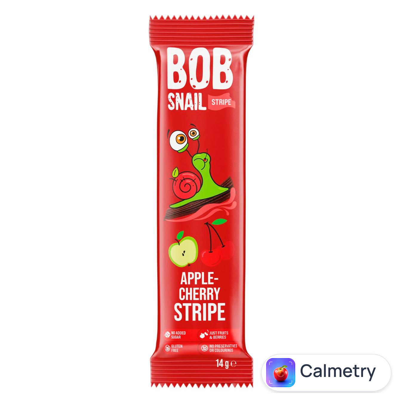 Цукерки Bob Snail Яблучно-вишневий страйп 14г