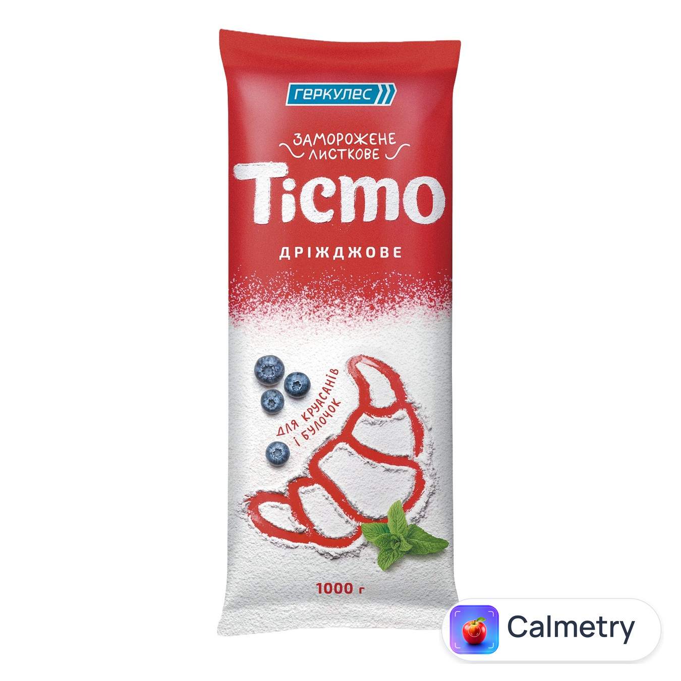 Тісто Геркулес листкове дріжджове заморожене 1кг