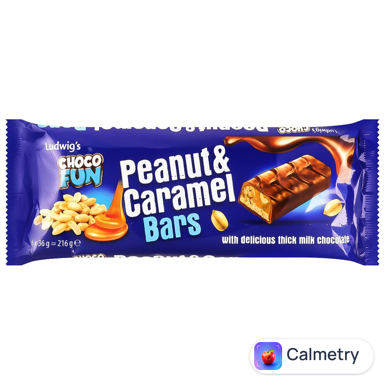 Батончики Choco Fun Peanut & Caramel у молочному шоколаді 216г